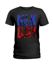 MLK Martin Luther King Peace Equality Work Resist Change Black History Month Ladies T-Shirt tile