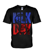MLK Martin Luther King Peace Equality Work Resist Change Black History Month V-Neck T-Shirt tile