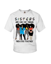 Girls Sisters Are like Fat Things Black Woman To Friend Best Friend Day Youth T-Shirt tile