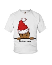 Personalized black men Santa Claus Christmas Day Youth T-Shirt tile