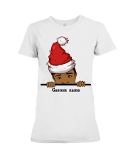Personalized black men Santa Claus Christmas Day Premium Fit Ladies Tee tile