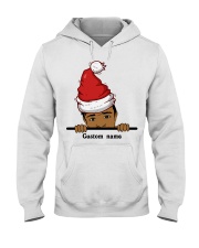 Personalized black men Santa Claus Christmas Day Hooded Sweatshirt tile