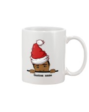 Personalized black men Santa Claus Christmas Day Mug tile