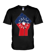 Stronger Juneteenth V-Neck T-Shirt tile