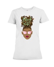 Black Girl Magic Puff Hair Women's Day Premium Fit Ladies Tee tile