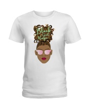 Black Girl Magic Puff Hair Women's Day Ladies T-Shirt tile