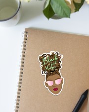 Black Girl Magic Puff Hair Women's Day Sticker - Single (Vertical) aos-sticker-single-vertical-lifestyle-front-16