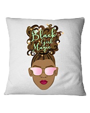 Black Girl Magic Puff Hair Women's Day Square Pillowcase tile