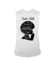 June Girl They Whispered To Her You Cannot Withstand The Storm Birthday Women's Day Sleeveless Tee tile