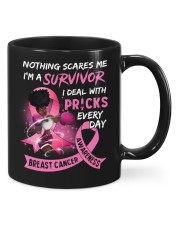 Nothing Scares Me I'm A Survivor I Deal With Prick Every Day Mugs tile