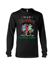 Black Girl Friends This Is My Christmas Pajama Shirt To Friend Christmas Day Long Sleeve Tee tile