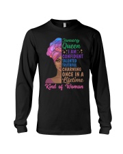 January Queen I Am Confident Birthday Women's Day  Long Sleeve Tee tile