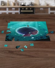 Black Girl Sea Afro Puff Women's Day 250 Piece Puzzle (horizontal) aos-jigsaw-puzzle-250-pieces-horizontal-lifestyle-front-23