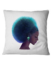 Black Girl Sea Afro Puff Women's Day Square Pillowcase tile
