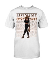 Black Woman Living My Best Life Black Pride Women's Day Premium Fit Mens Tee tile