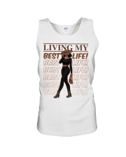 Black Woman Living My Best Life Black Pride Women's Day Unisex Tank tile