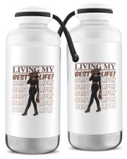 Black Woman Living My Best Life Black Pride Women's Day Vacuum Bottle tile