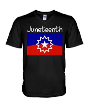 The Juneteenth Flag V-Neck T-Shirt tile