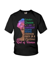 October Queen I Am Confident Birthday Women's Day Youth T-Shirt tile