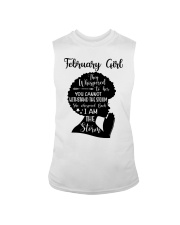 February Girl They Whispered To Her You Cannot Withstand The Storm Birthday Women's Day Sleeveless Tee tile