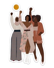 Black Women Independent Black Pride Women's Day Sticker tile