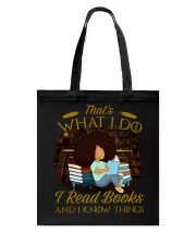 I Read Books And I Know Things Book Lovers Day Tote Bag tile