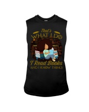 I Read Books And I Know Things Book Lovers Day Sleeveless Tee tile