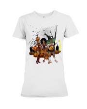 Black Friends Halloween Style Spider Silk Halloween Day Premium Fit Ladies Tee tile