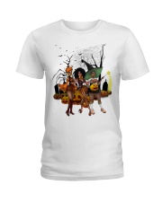 Black Friends Halloween Style Spider Silk Halloween Day Ladies T-Shirt front