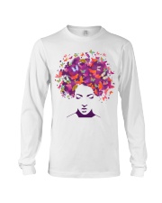 Women Natural Hair Art Butterfly Colorful Style Women's Day Long Sleeve Tee tile