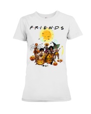 Black Friends Halloween Style Full Moon Halloween Day Premium Fit Ladies Tee tile