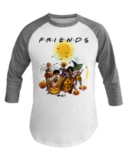 Black Friends Halloween Style Full Moon Halloween Day Baseball Tee tile