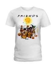 Black Friends Halloween Style Full Moon Halloween Day Ladies T-Shirt front
