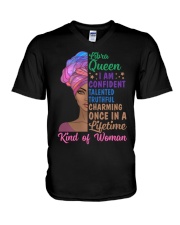 Libra Queen I Am Confident V-Neck T-Shirt tile