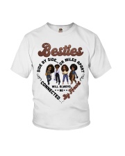 Besties side by side or miles will always be connected by heart To Friend Best Friend Day Youth T-Shirt tile