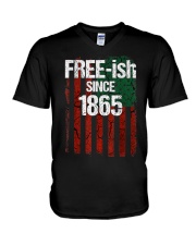 Fre e-ish Since 1865 V-Neck T-Shirt tile