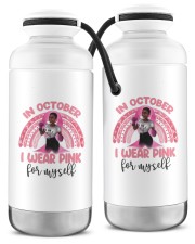 Black girl in October I wear pink for myself The Breast Cancer Awareness Month Vacuum Bottle tile