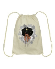 Black Queen Art Afro Queen Natural Hair Beauty Women's Day Drawstring Bag tile