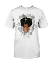 Black Queen Art Afro Queen Natural Hair Beauty Women's Day Classic T-Shirt tile