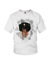 Black Queen Art Afro Queen Natural Hair Beauty Women's Day Youth T-Shirt tile