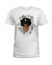 Black Queen Art Afro Queen Natural Hair Beauty Women's Day Ladies T-Shirt tile