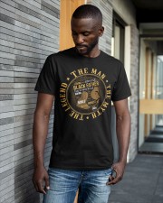 Black Father The Man The Myth The Legend To Dad To Dad Father's Day Classic T-Shirt apparel-classic-tshirt-lifestyle-front-41-b