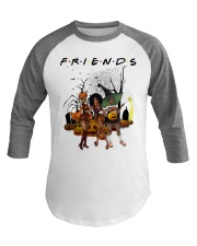 Black Friends Halloween Day Baseball Tee tile