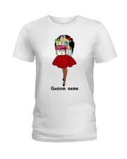 Personalized Black Girl Christmas Day Ladies T-Shirt front