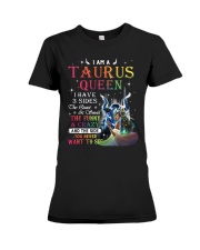 Zodiac art black girl I am a Taurus queen Zodiac Birthday Women's Day Premium Fit Ladies Tee tile