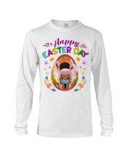 Black Kid Egg Happy Easter Day Long Sleeve Tee tile