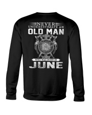 Never Underestimate An Old Man Who Was Born In Jun Crewneck Sweatshirt tile
