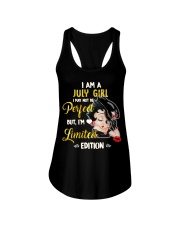 I Am A July Girl Ladies Flowy Tank tile