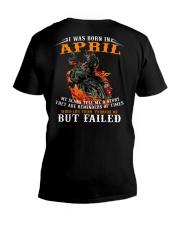 I Was Born In April My Scars Tell Me A Story V-Neck T-Shirt tile