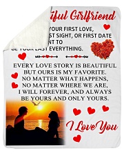 To My Beautiful Girlfriend Sherpa Fleece Blanket tile